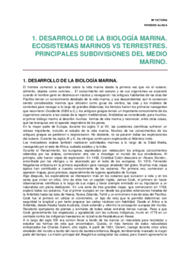 Desarrollo de la Biología Marina. Ecosistemas marinos vs terrestres. Principales subdivisiones del medio marino.pdf