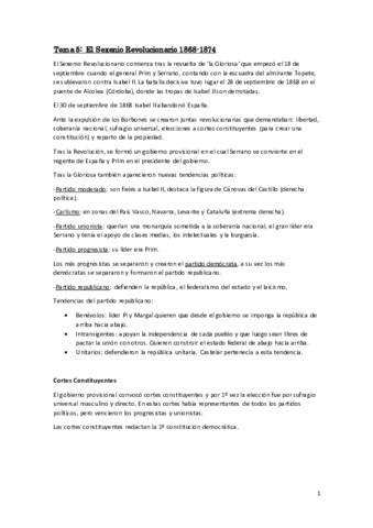 sexenio revolucionario