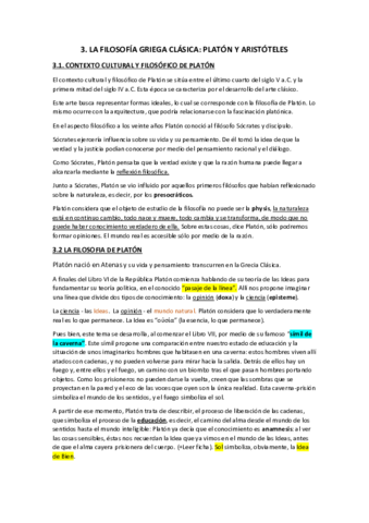 Contexto + filosofia de Platón