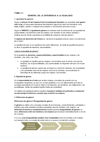 Tema 3.1 De la diferencia a la igualdad