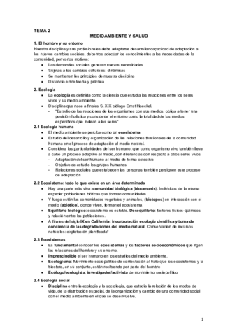 Tema 2.Medioambiente y salud