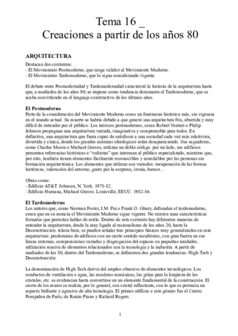 T.16 _ Creaciones desde los 80