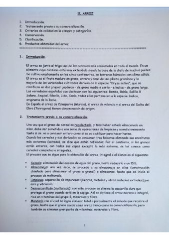 Tema 7 _ Estudio de los arroces