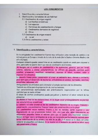Tema 11 _ Estudio de condimentos y ensaladas