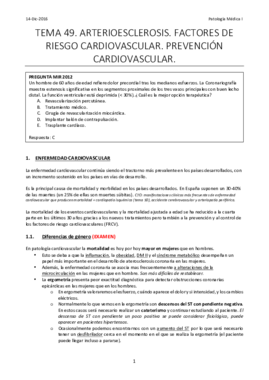 Tema 49. Arterioesclerosis. Factores de riesgo cardiovascular. La prevención cardiovascular.pdf