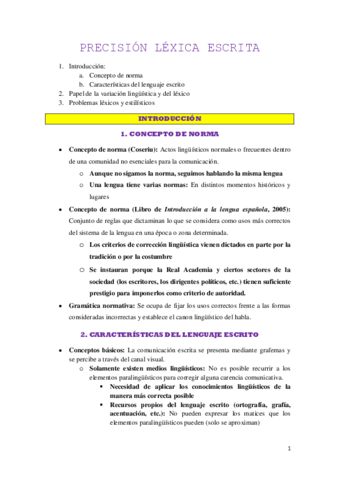 Precisión léxica escrita