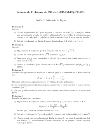 Sesión 3 - Polinomio de Taylor