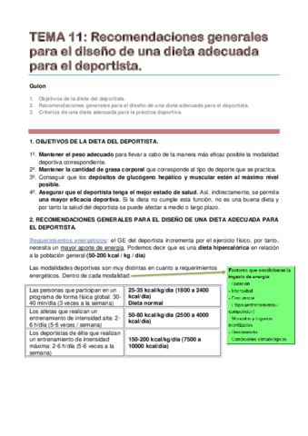 TEMA 11. Recomendaciones generales para el diseño de una dieta decuada para el deportista.pdf