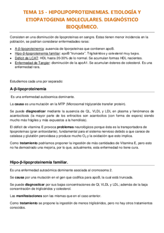 TEMA 15 - HIPOLIPOPROTEINEMIAS. ETIOLOGÍA Y ETIOPATOGENIA MOLECULARES. DIAGNÓSTICO BIOQUÍMICO..pdf