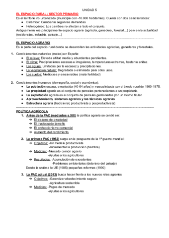 5. LOS ESPACIOS DEL SECTOR PRIMARIO
