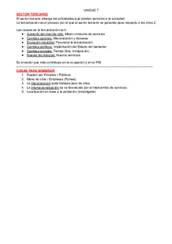 7. LOS ESPACIOS DEL SECTOR TERCIARIO
