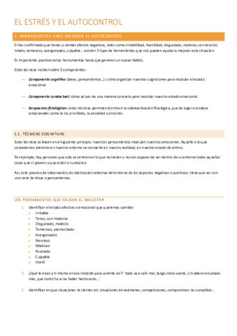 estrés y autocontrol