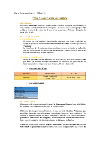 La filosofía helenística