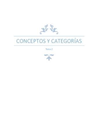 Tema 2. Conceptos y categorías