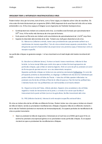 VIROLOGIA TEMA 1 - NATURALESA I MULTIPLICACIÓ DELS VIRUS.pdf