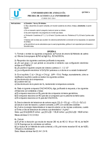 Examen Química Junio 2014