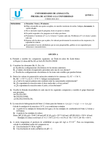 Examen Química Septiembre 2011