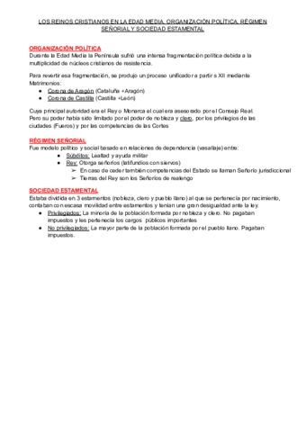 2.5 REINOS CRISTIANOS, ORG. RÉG. Y SOC.