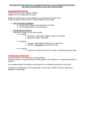 2.6 ORGANIZACIÓN C.CAST, C.ARA y C. NAV