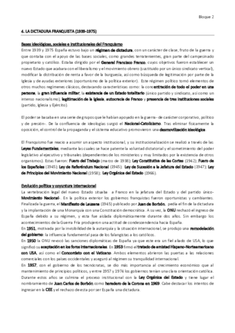 Dictadura franquista (Bloque 2)