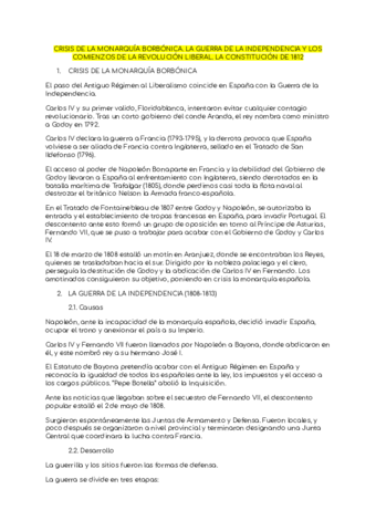 CRISIS DE LA MONARQUIA BORBONICA