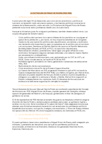 LA DICTADURA DE PRIMO DE RIVERA