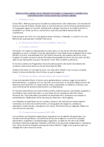 REVOLUCION LIBERAL (ISABEL II)