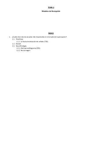 Tema 2. Modelos de Percepción