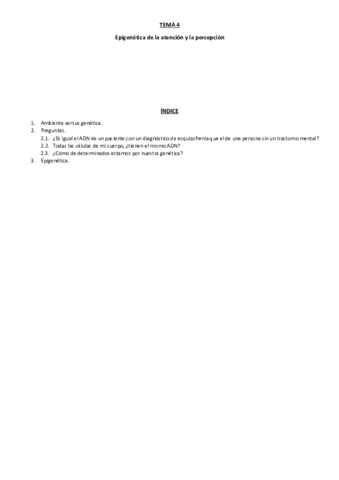 Tema 4. Epigenética de att y percep