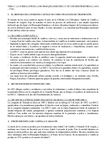 T3. LA FORMACIÓN DE LA MONARQUÍA HISPÁNICA Y SU EXPANSIÓN MUNDIAL (1474 - 1700)..pdf
