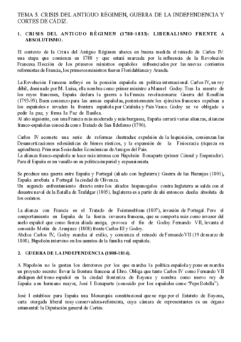 T5. CRISIS DEL ANTIGUO RÉGIMEN, GUERRA DE LA INDEPENDENCIA Y CORTES DE CÁDIZ..pdf