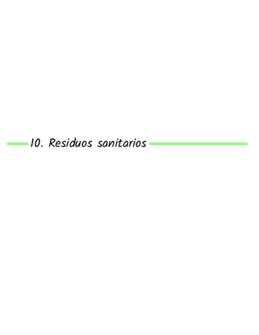 10.Residuos sanitarios 