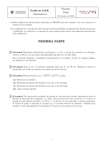 Examen Final Matematicas Pdf