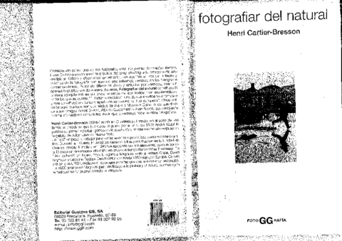 Fotografiar del natural. Henri Cartier-Bresson. 2001. Gustavo Gili. Barcelona.pdf