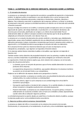 Tema 2. LA EMPRESA EN EL DERECHO MERCANTIL. NEGOCIOS SOBRE LA EMPRESA.pdf
