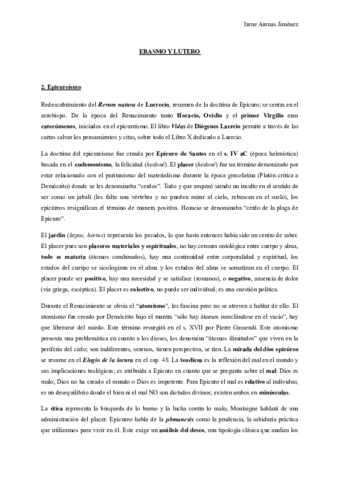 Epicureismo (Erasmo y Lutero)