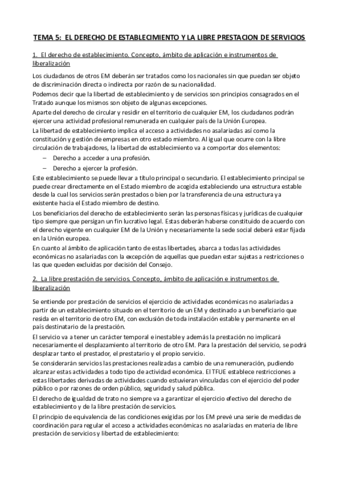 Tema 5. EL DERECHO DE ESTABLECIMIENTO Y LA LIBRE PRESTACION DE SERVICIOS.pdf