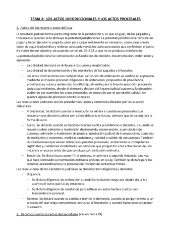 Tema 2. LOS ACTOS JURISDICCIONALES Y LOS ACTOS PROCESALES.pdf