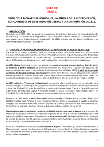 TEMA 1- Guerra de Independencia