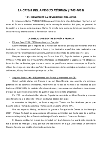 La crisis del Antiguo Régimen