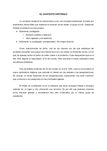 Contexto histórico arte románico