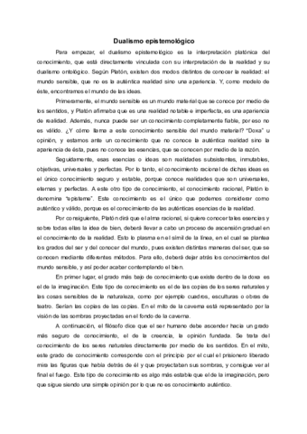 Dualismo epistemológico