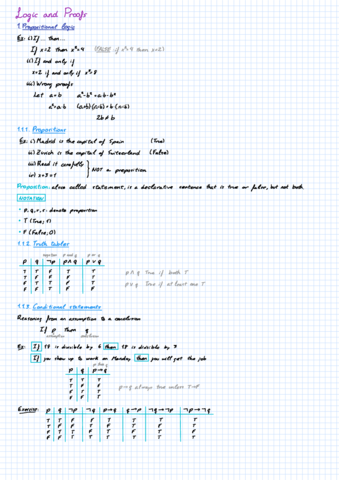 1. Logic and Proofs