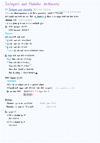 3. Integers and Modular Arithmetic