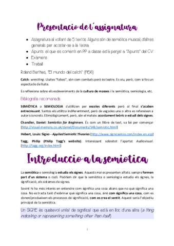 Presentació i introducció a la semiòtica