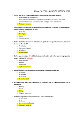 EXÁMEN COMUNICACIÓN MÉDICA 2012 - Respuestas.pdf