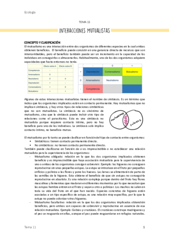 11. Interacciones mutualistas