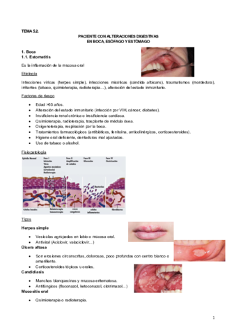 5.2 Alteraciones digestivas