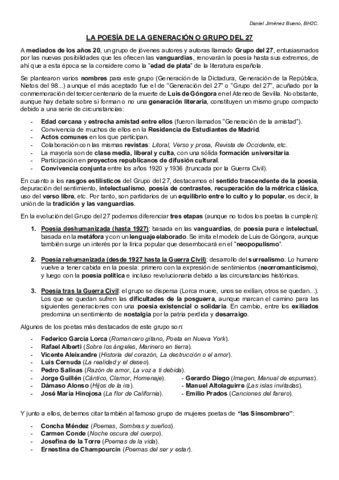 POESÍA (Generación del 27)