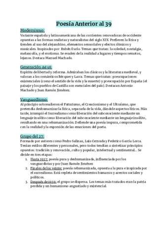 Poesía Anterior al 39
